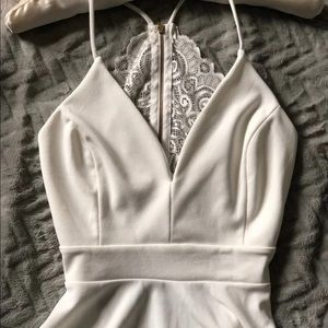 White high-low dress